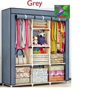 Metallic Wardrobe Storage Clothes Organiser 3 Column