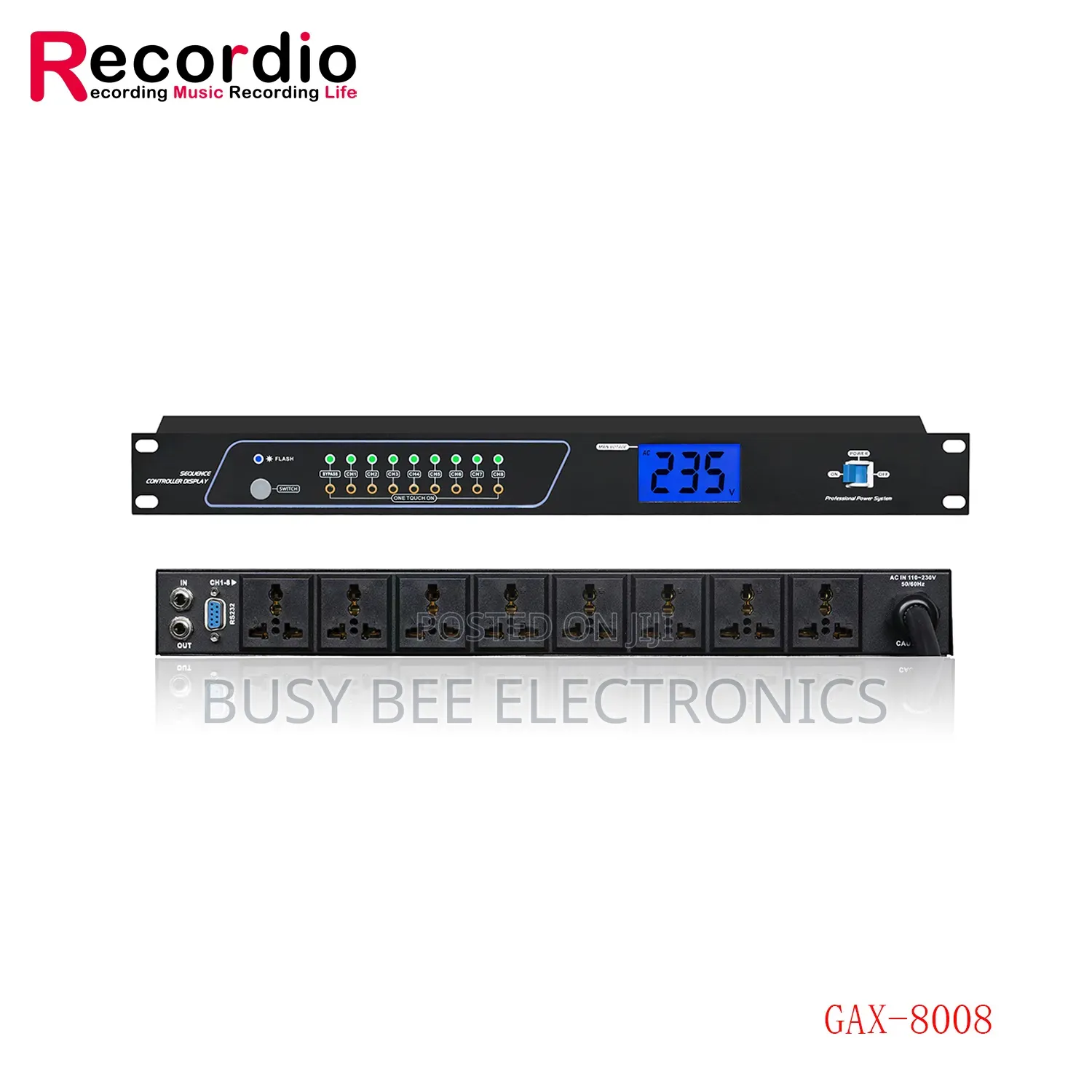 Professional Intelligent 8 Channel Power Sequencer With Rs232