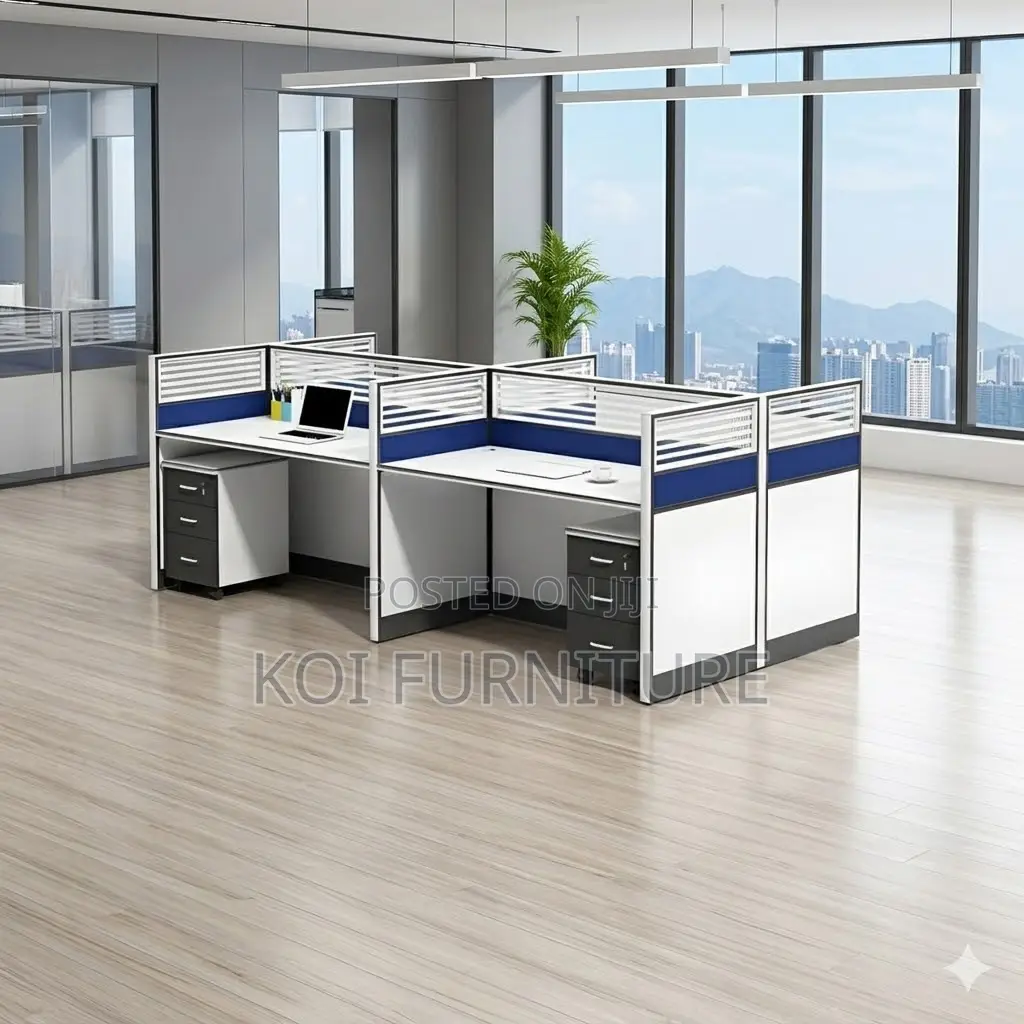 Office Workstation; Four Persons Office Partitioned Workstation Desk