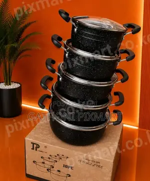Jp Heavy Duty 10pcs Non-Stick Cooking Pot Set