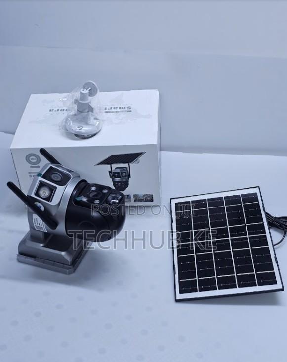 Outdoor 4g Solar CCTV Camera With Dual Lens Night Vision