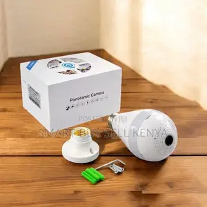 Two- Way Audio Support 360° Panoramic 1080p Full Hd Wifi Bulb Camera