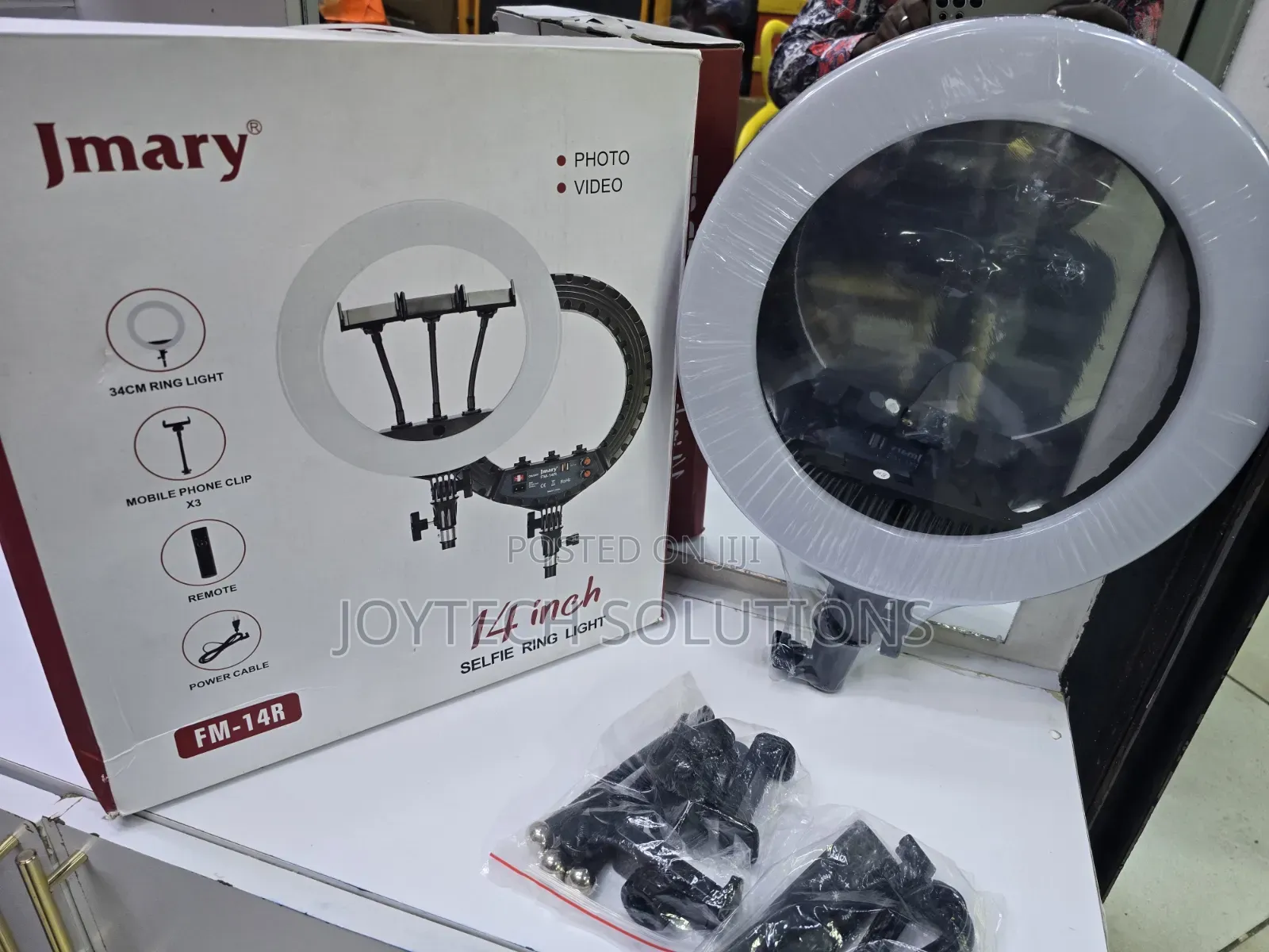Jmary Fm-14r 14" Selfie Ring Light Complete Set With Stand Remote
