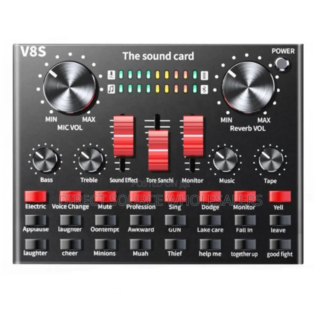 V8s Live Streaming Sound Card Audio Interface
