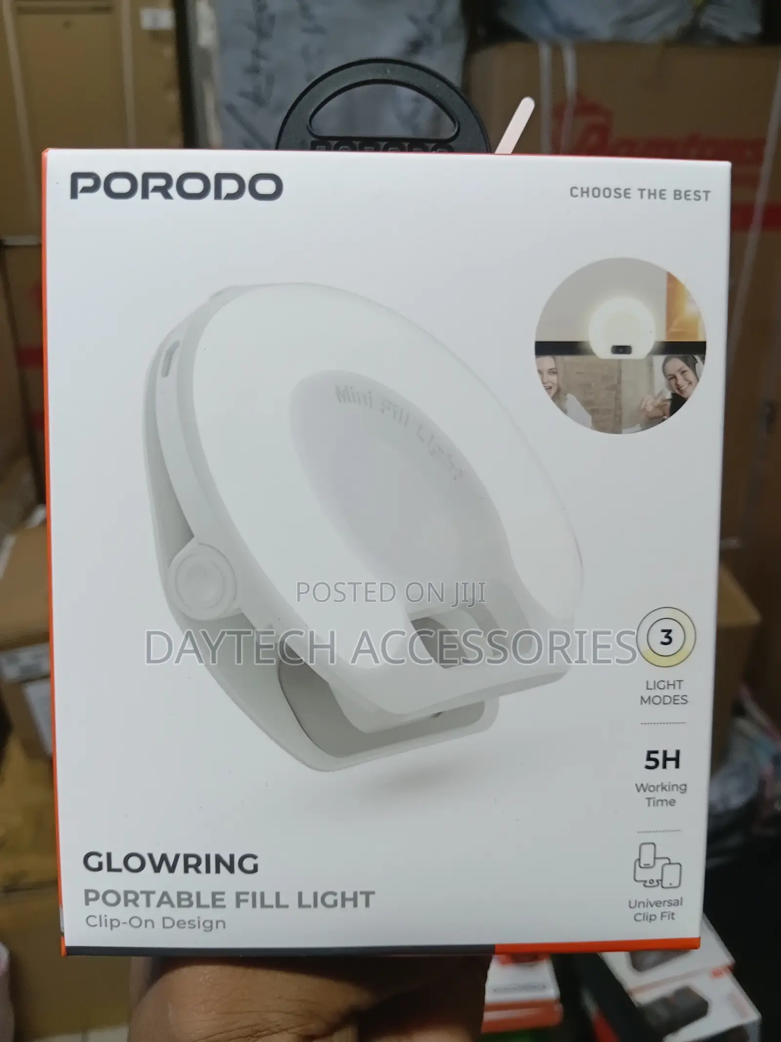 Porodo Glowring Portable Fill Light - White