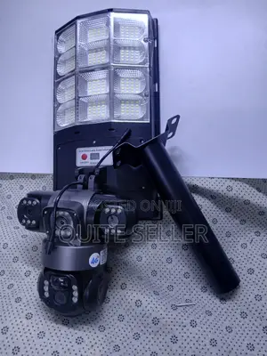 Weather Proof Outdoor 3view CCTV With 180wsolar Light V380 App Control