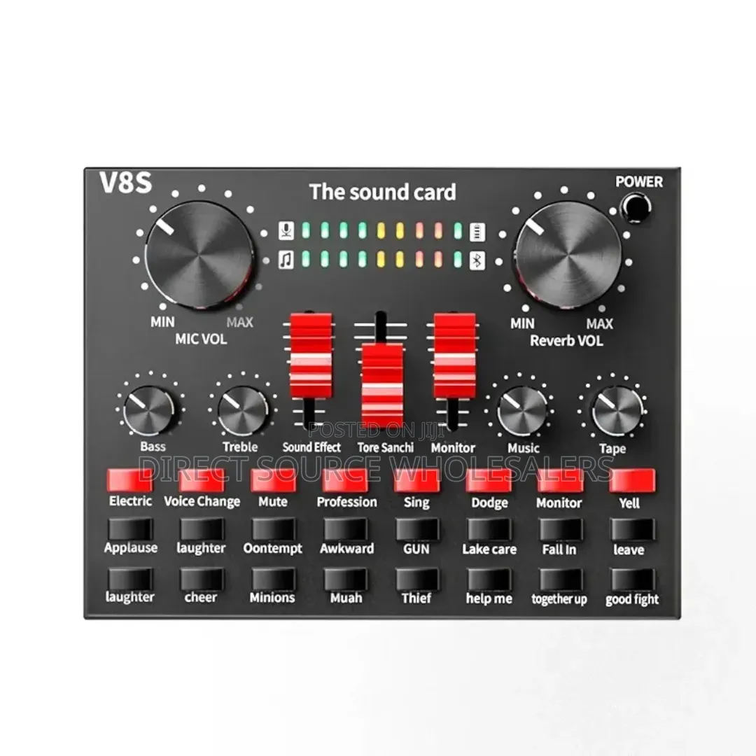 Professional V8s Sound Card for Recording Streaming