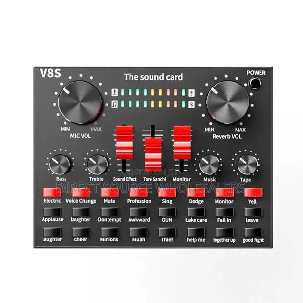 Professional V8s Sound Card for Recording Streaming