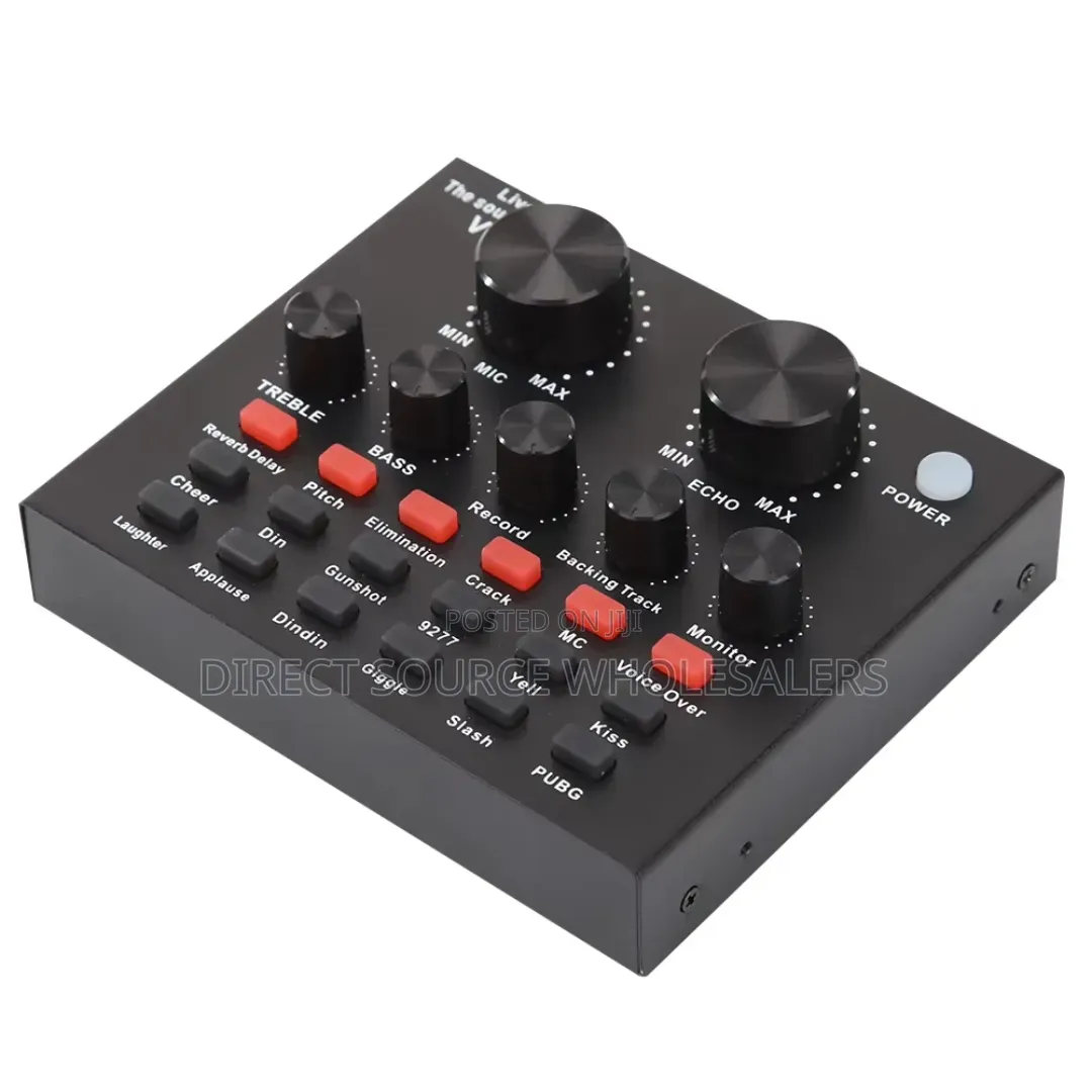 V8 Live Streaming Sound Card Audio Interface