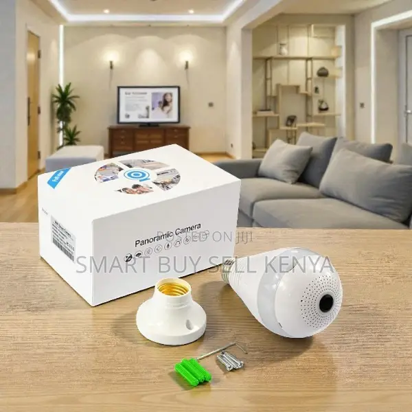 Anti-Theft Monitoring 360° Panoramic 1080p Full Hd Wifi Bulb Camera