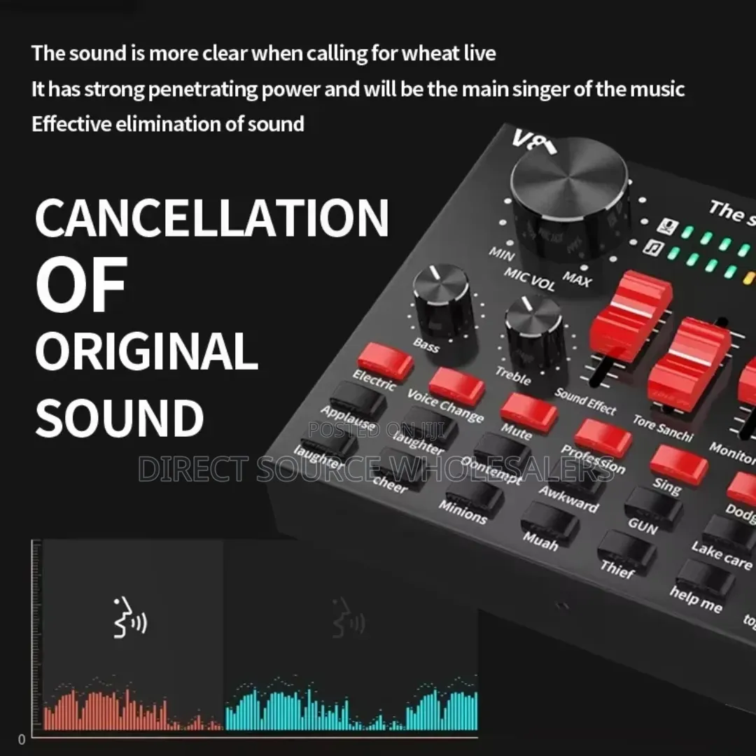 V8s Audio Mixer for Live Broadcast Karaoke