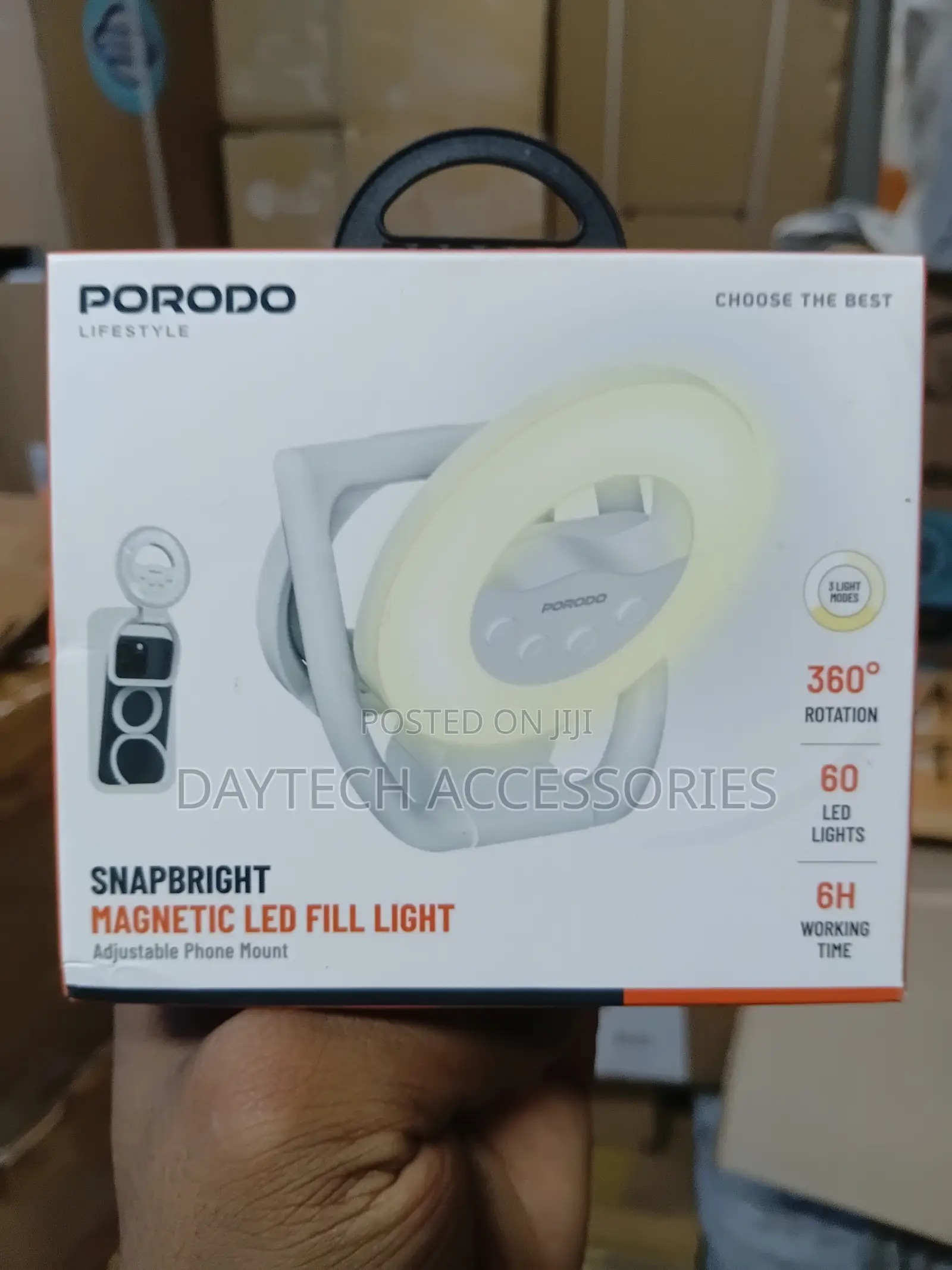 This Is a Porodo Lifestyle Snapbright Magnetic Led Fill Light.