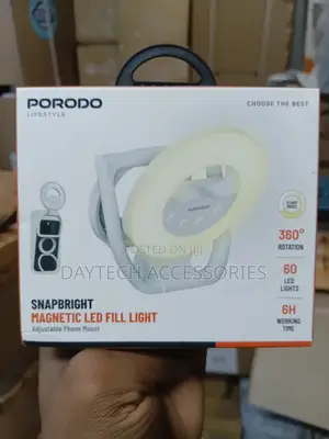 This Is a Porodo Lifestyle Snapbright Magnetic Led Fill Light.