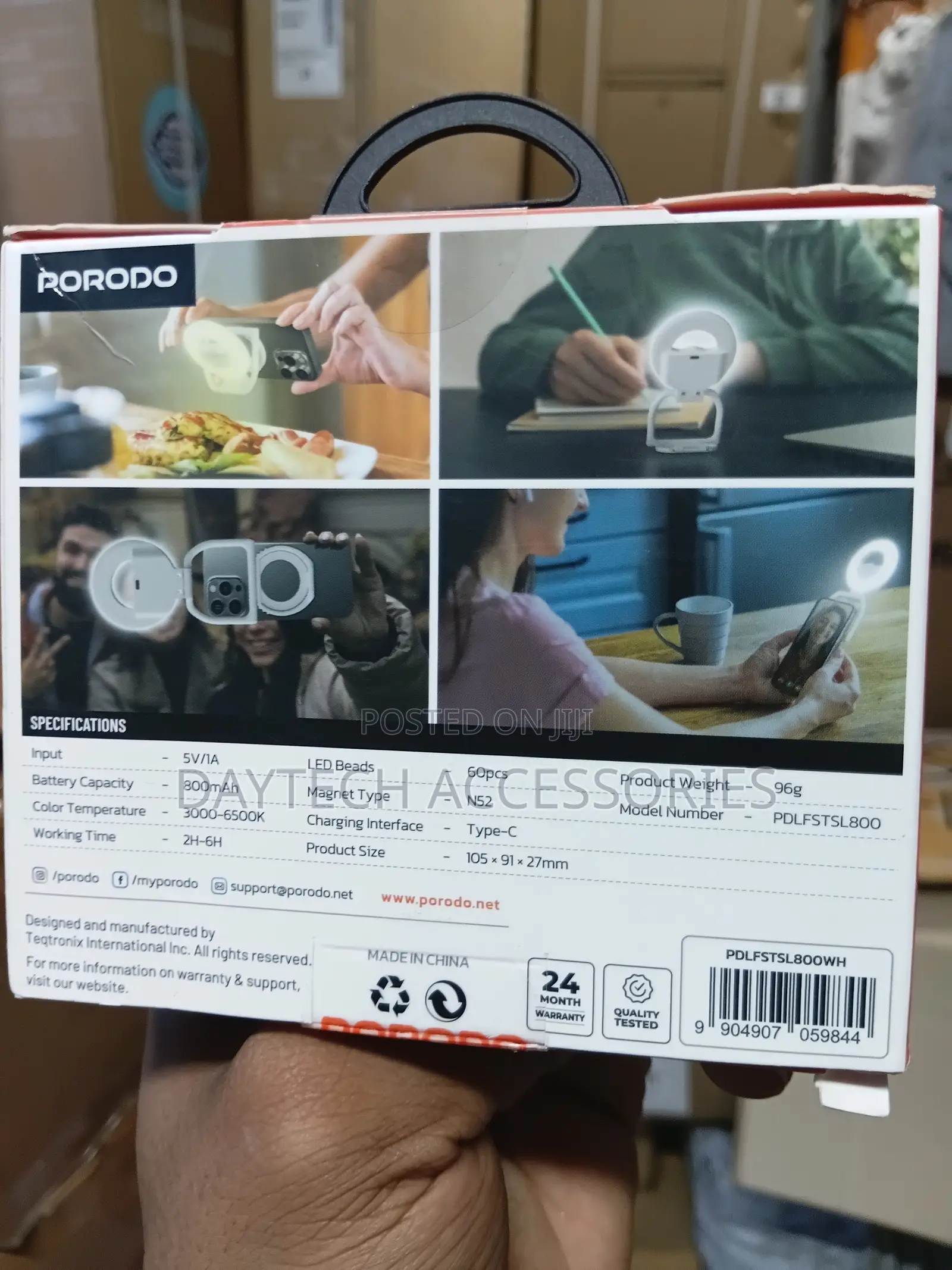 This Is a Porodo Lifestyle Snapbright Magnetic Led Fill Light.