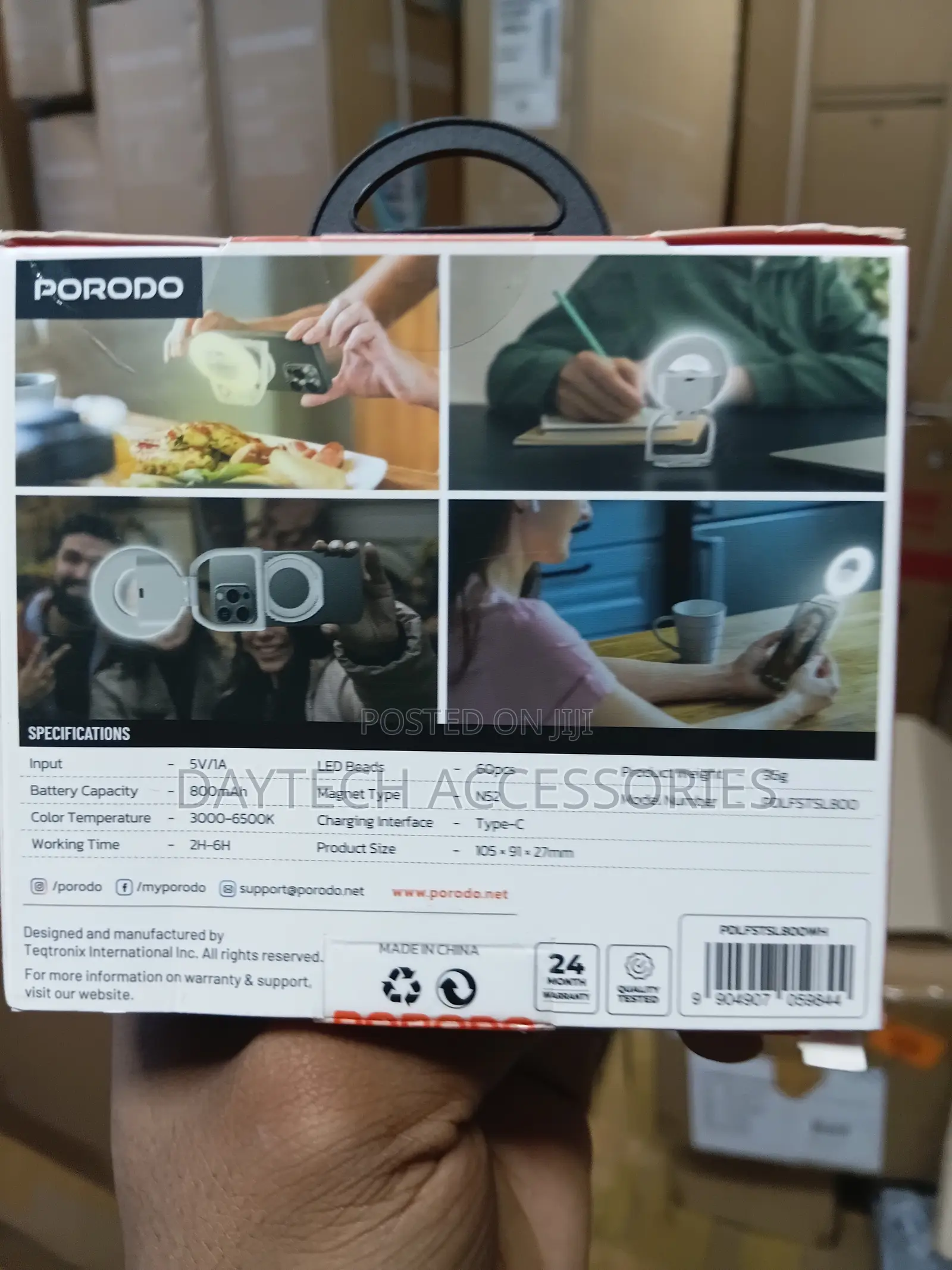 This Is a Porodo Lifestyle Snapbright Magnetic Led Fill Light.