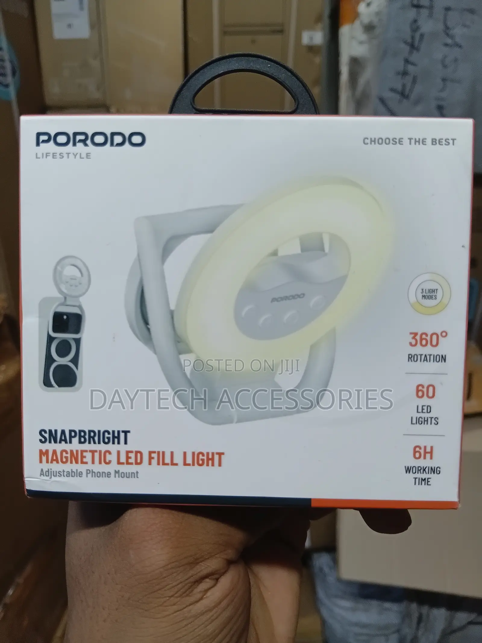 Porodo Lifestyle Snapbright Magnetic Led Fill Light – White P