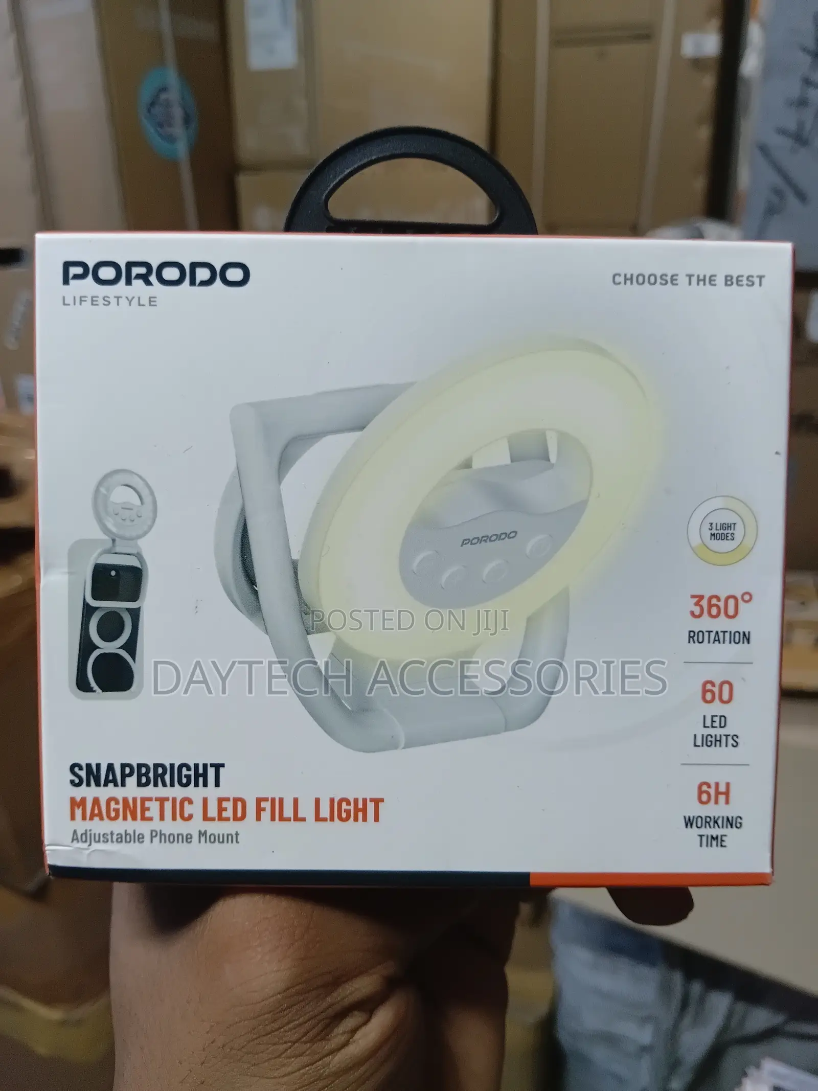 Porodo Lifestyle Snapbright Magnetic Led Fill Light – White P