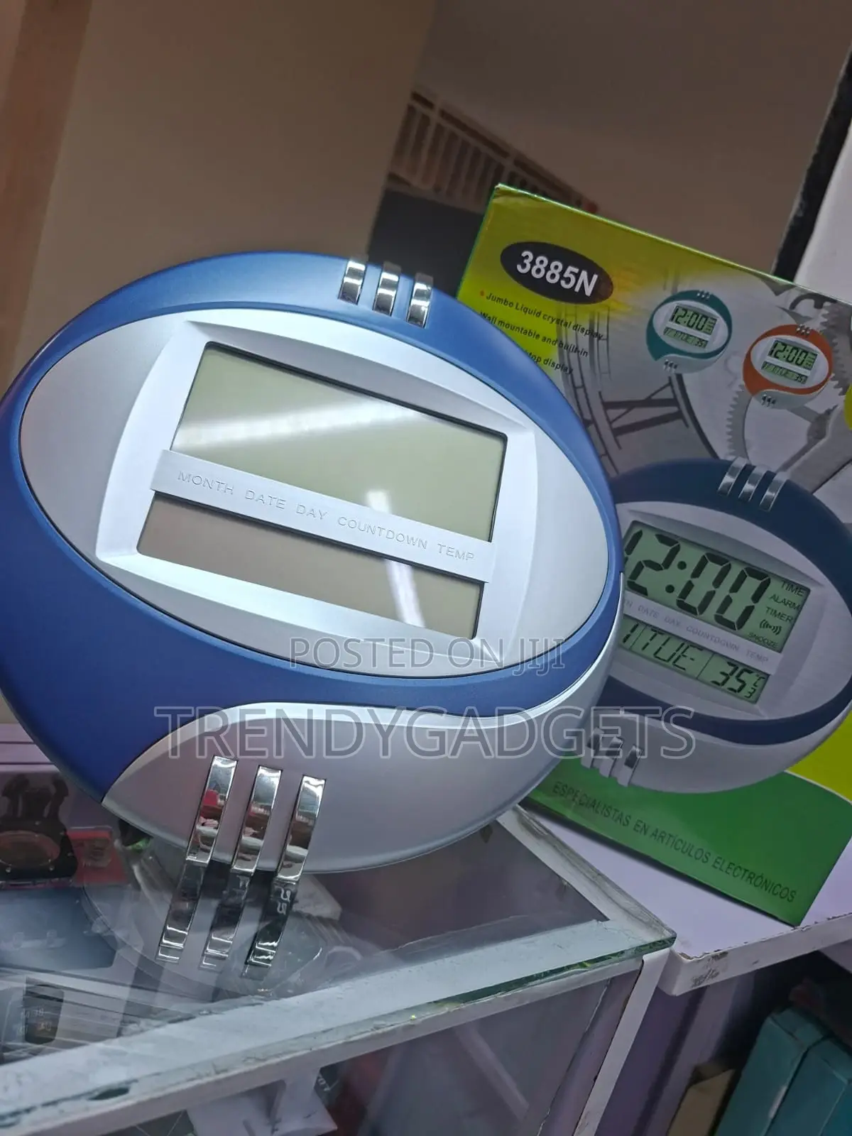 Kadio 3885n Multifunction LCD Clock With Alarm and Calendar