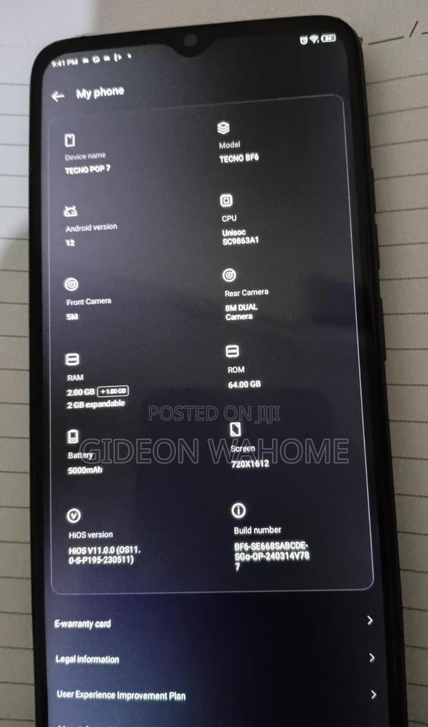 Tecno Pop 7 64 GB Black - thumbnail 2