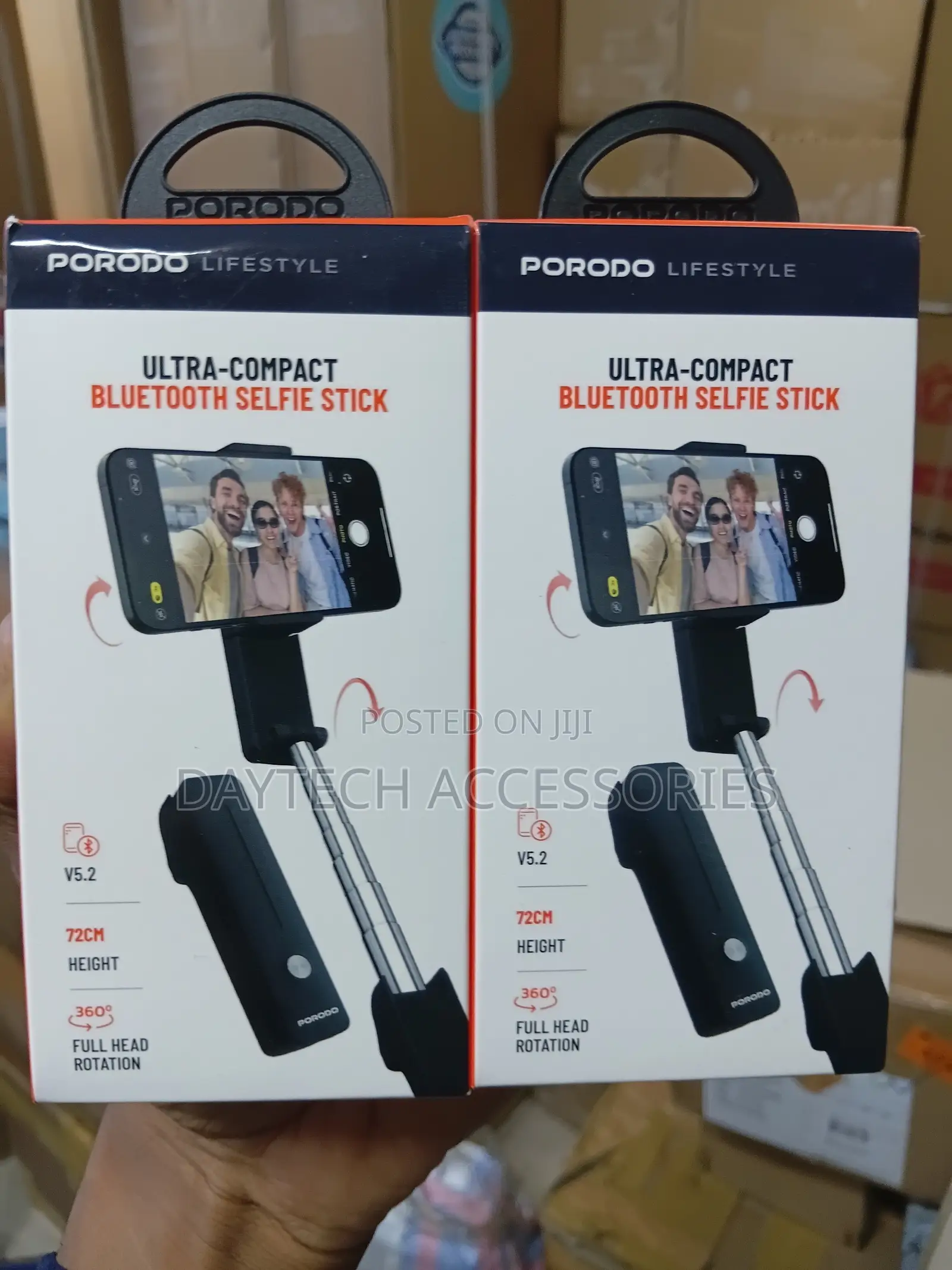 Porodo Lifestyle Ultra-Compact Bluetooth Selfie Stick 360° Rotating
