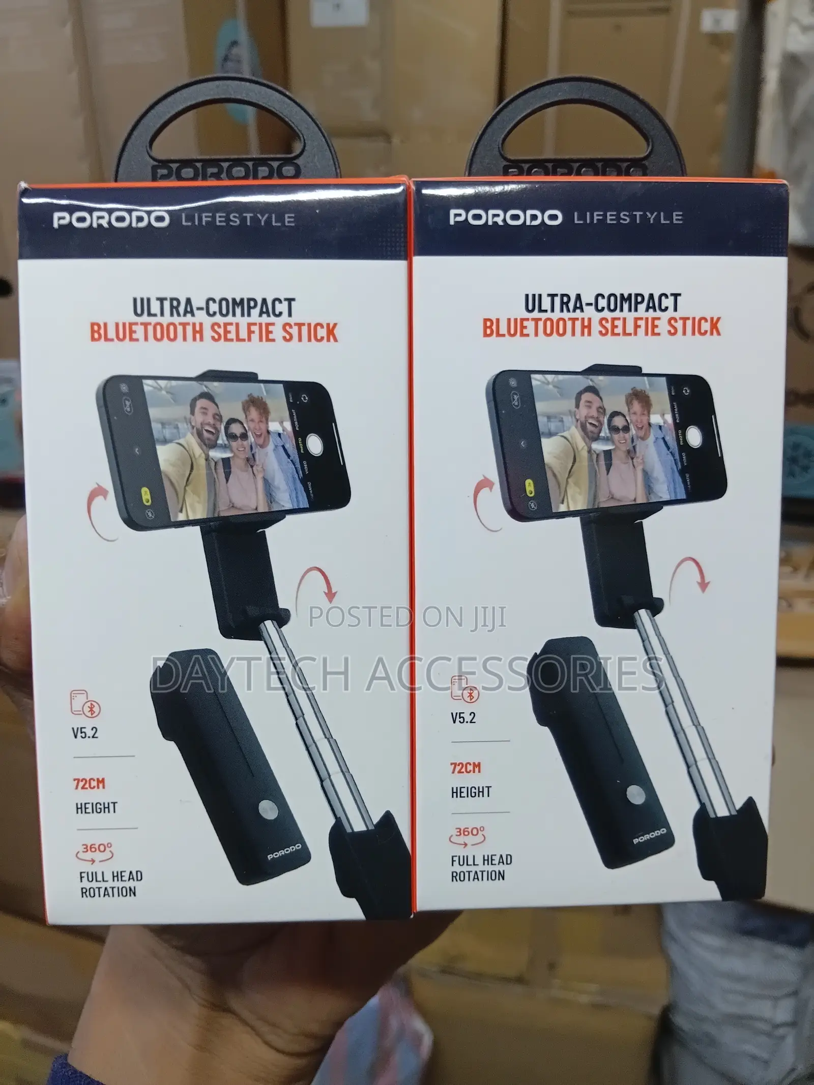 Porodo Lifestyle Ultra-Compact Bluetooth Selfie Stick 360° Rotating