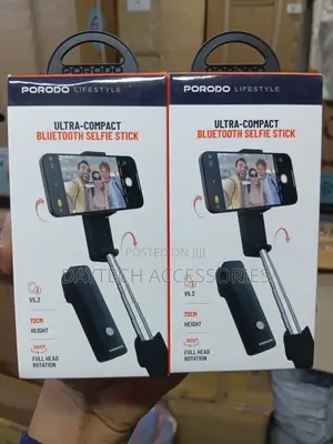 Porodo Lifestyle Ultra-Compact Bluetooth Selfie Stick 360° Rotating
