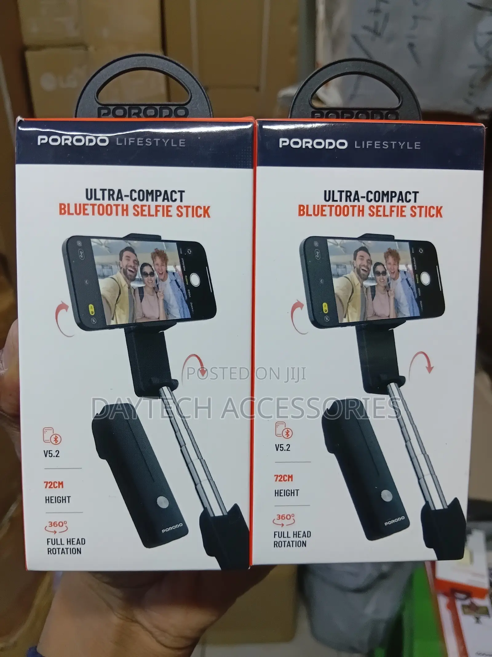 Porodo Lifestyle Ultra-Compact Bluetooth Selfie Stick 360° Rotating