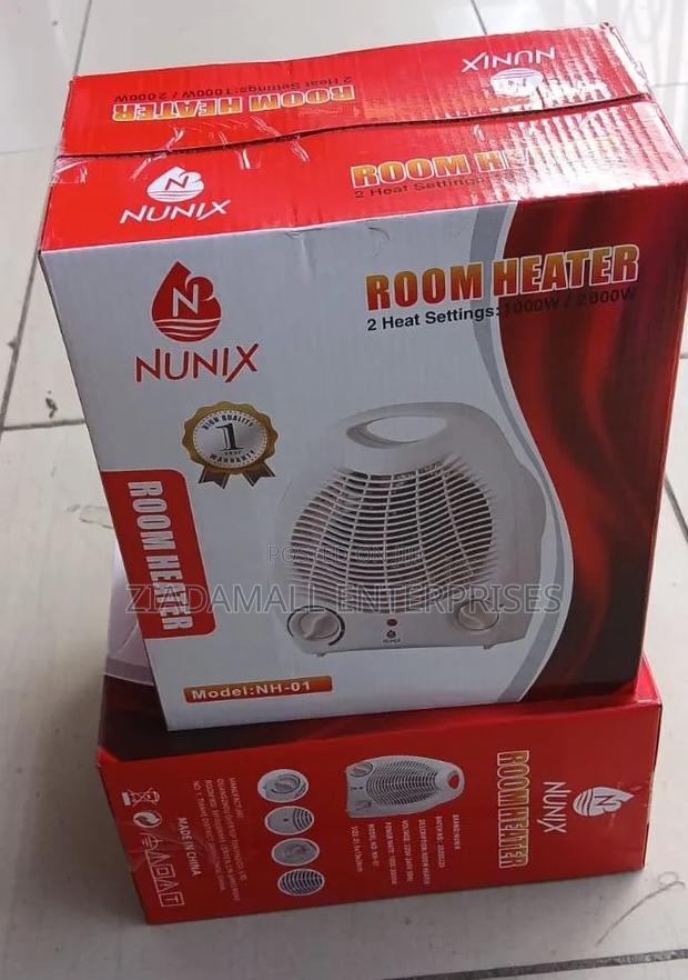 Nunix Electric Fan Heater 1000–2000 Watts for Home Office