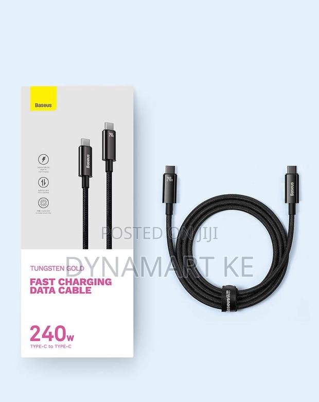 Baseus Usb-C Fast Charging Cable 240w 2m Pd3.1 E-Marker Chip 480mbps