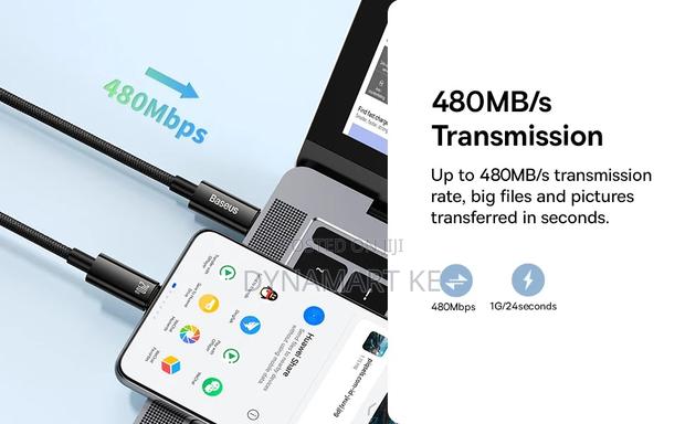 Baseus Usb-C Fast Charging Cable 240w 2m Pd3.1 E-Marker Chip 480mbps - thumbnail 12