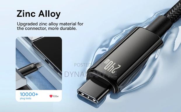 Baseus Usb-C Fast Charging Cable 240w 2m Pd3.1 E-Marker Chip 480mbps - thumbnail 13