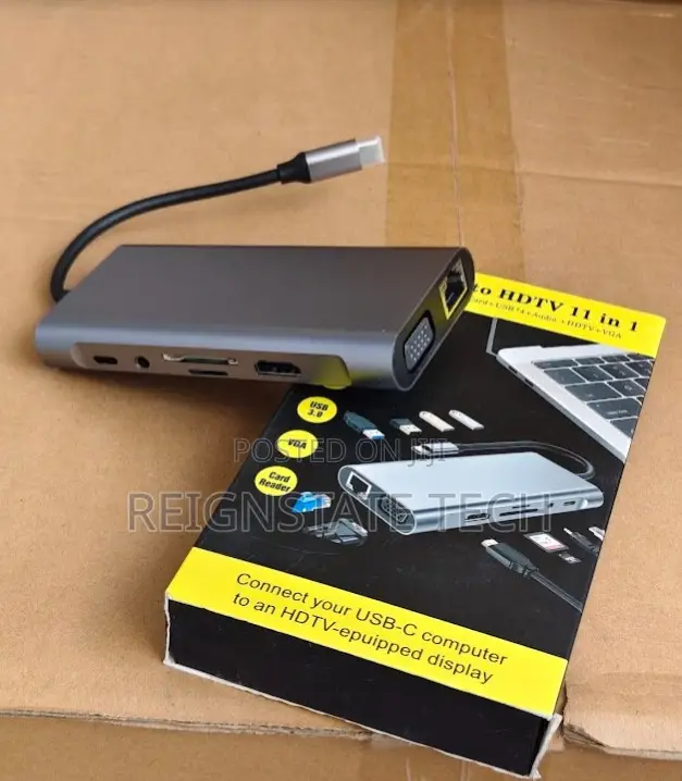 11 in 1 Type-C Hub Hub. Lan ,Vga ,Hdmi,Sdcard ,Audio, Usb
