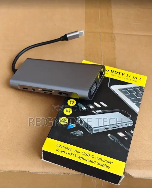 Type-C 11-in-1usb-C Hub Hdmi, Vga, Usb 3.0, Sd/Tf, Rj45, Pd, Audio