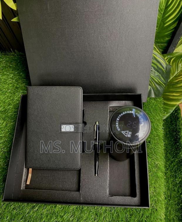 Black Flask , Notebook Pen Gift Set - thumbnail 4