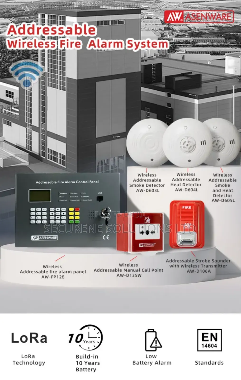 Asenware Aw-Fp128 Fire Alarm Control Panel (Facp)