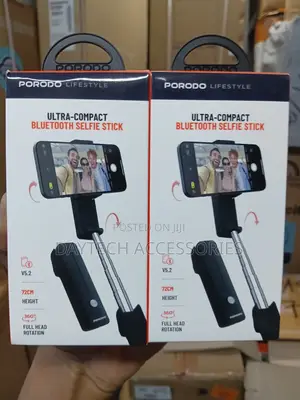 Porodo Compact Bluetooth Selfie Stick Portable Extendable Monopod.