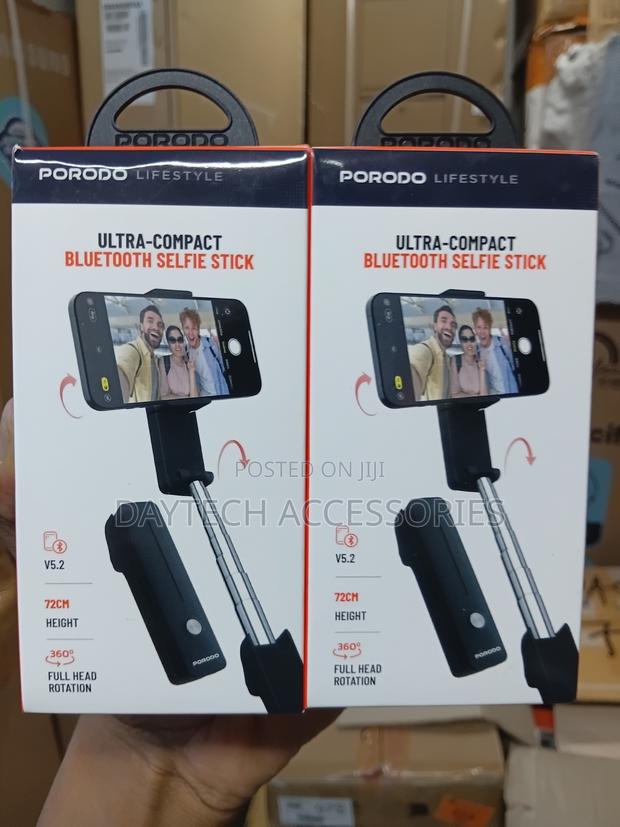 Porodo Compact Bluetooth Selfie Stick Portable Extendable Monopod. - thumbnail 2