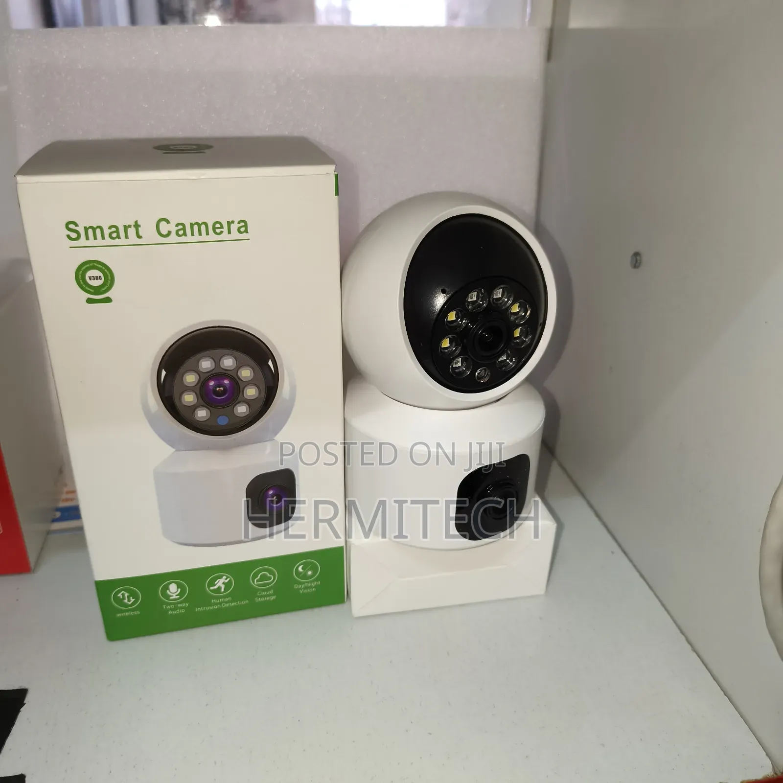 Wireless Indoor CCTV Surveillance Camera Motion Detection Dual-Lens