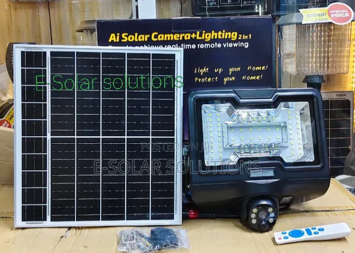 600watts Solar Floodlight With 4g PTZ Camera