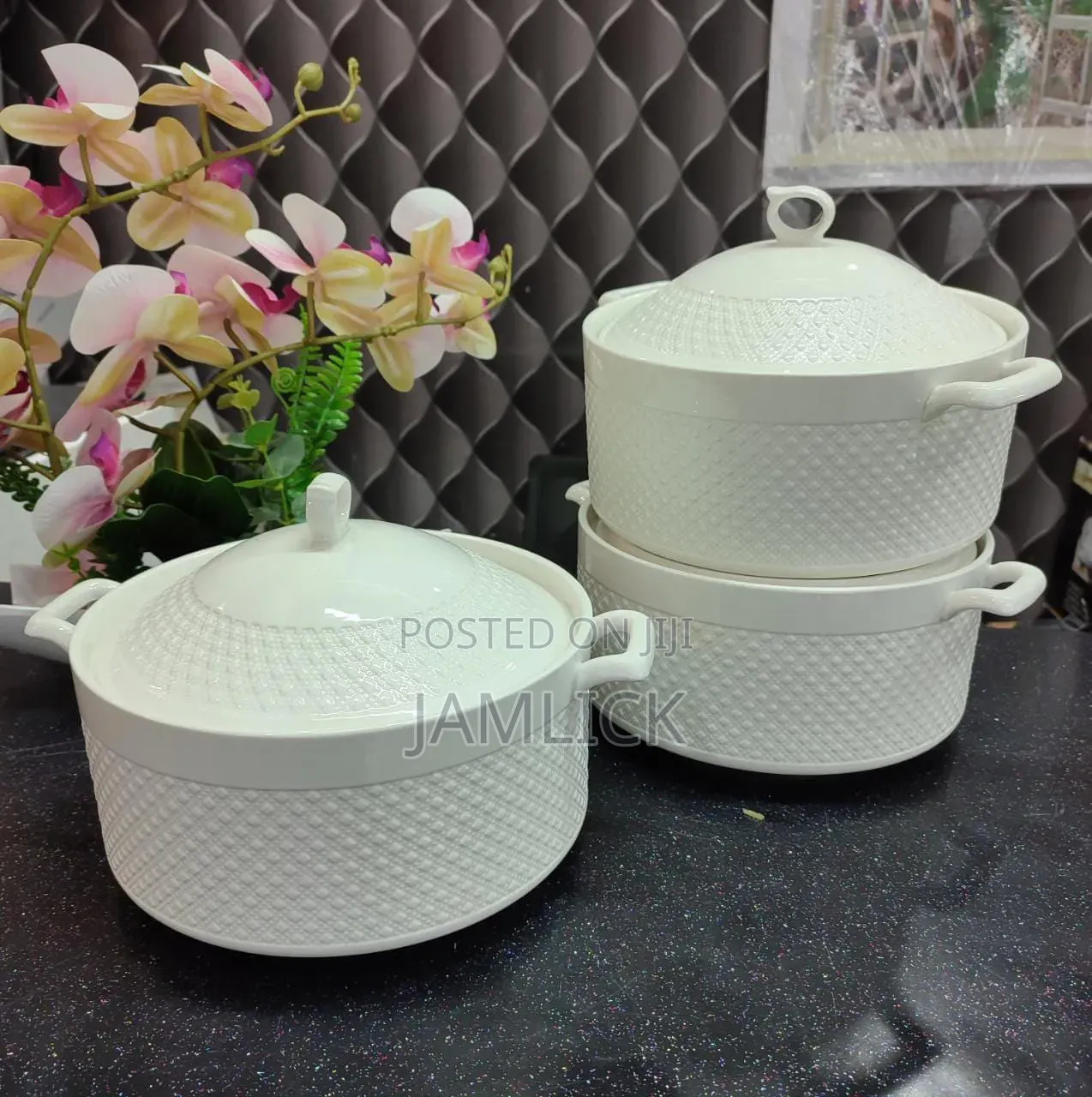 3pcs Big Size Ceramic Serving Bowl Set - Sp