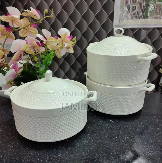 3pcs Big Size Ceramic Serving Bowl Set - Sp
