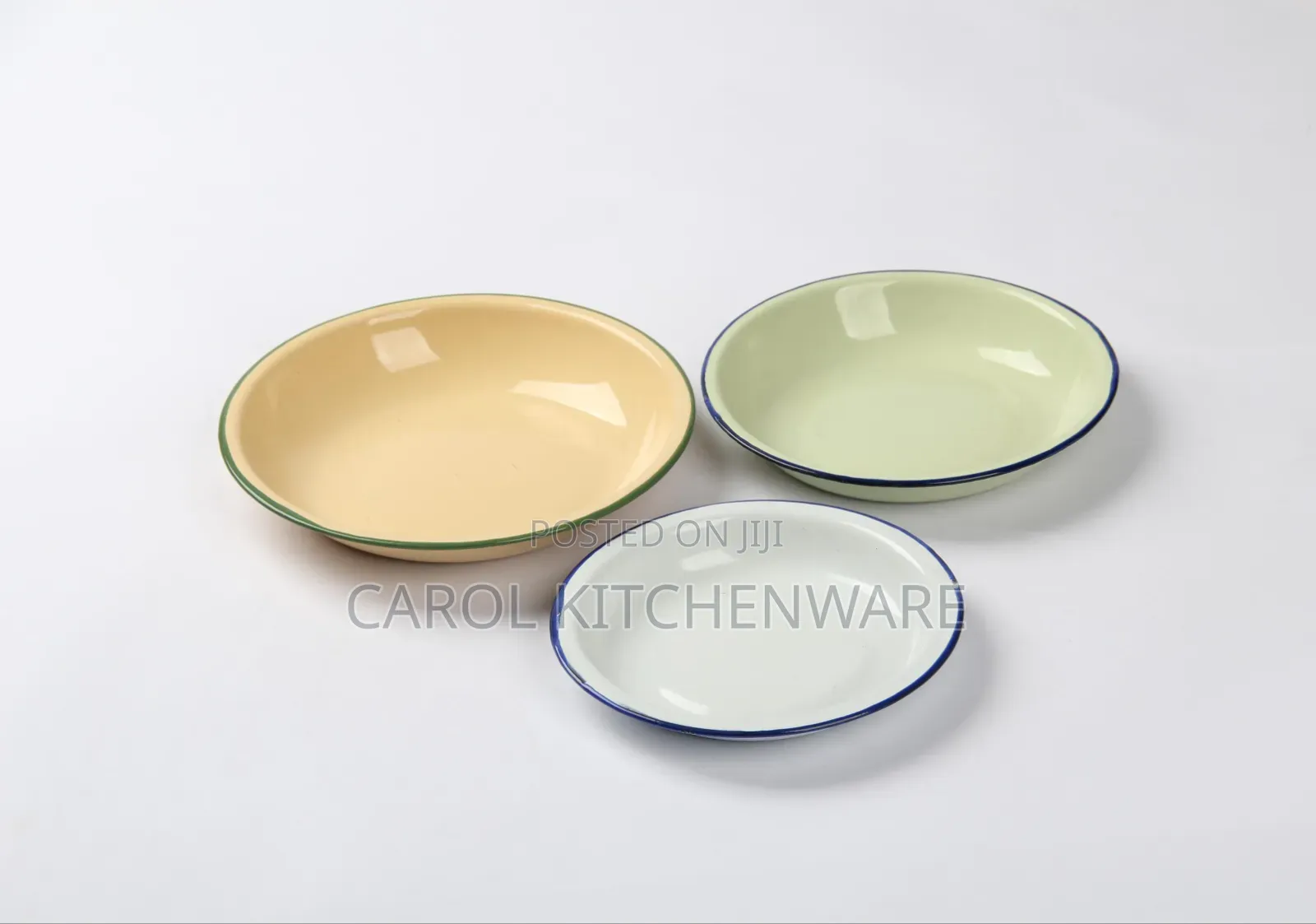 12 PCS Enamel Plate/ 20 Cm Enamel Plate