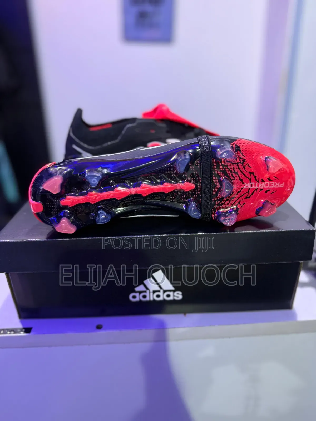 Adidas Predator Elite Fold-Over Tongue Fg Football Boots, Black White