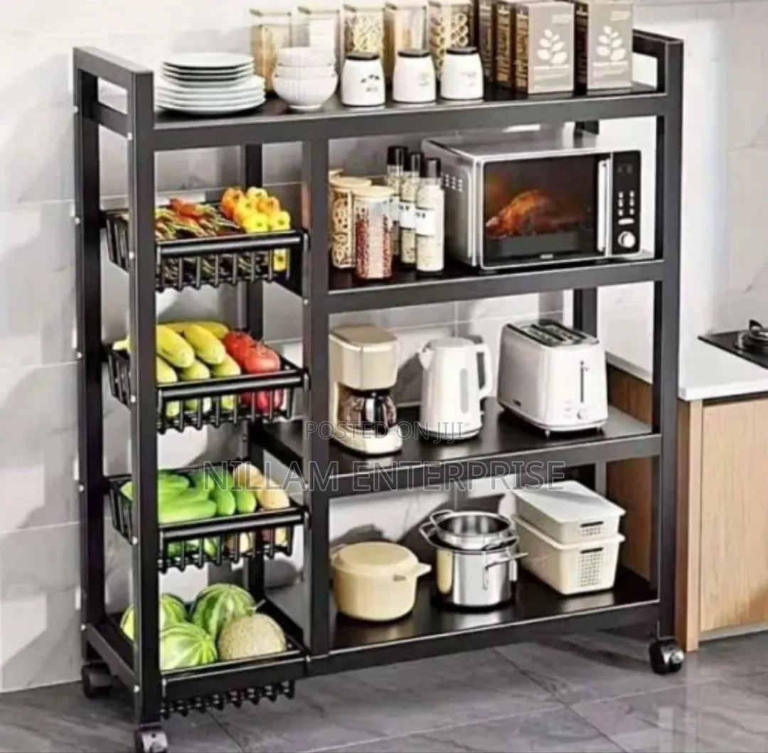 Microwaves Stand With Fruits Shelf