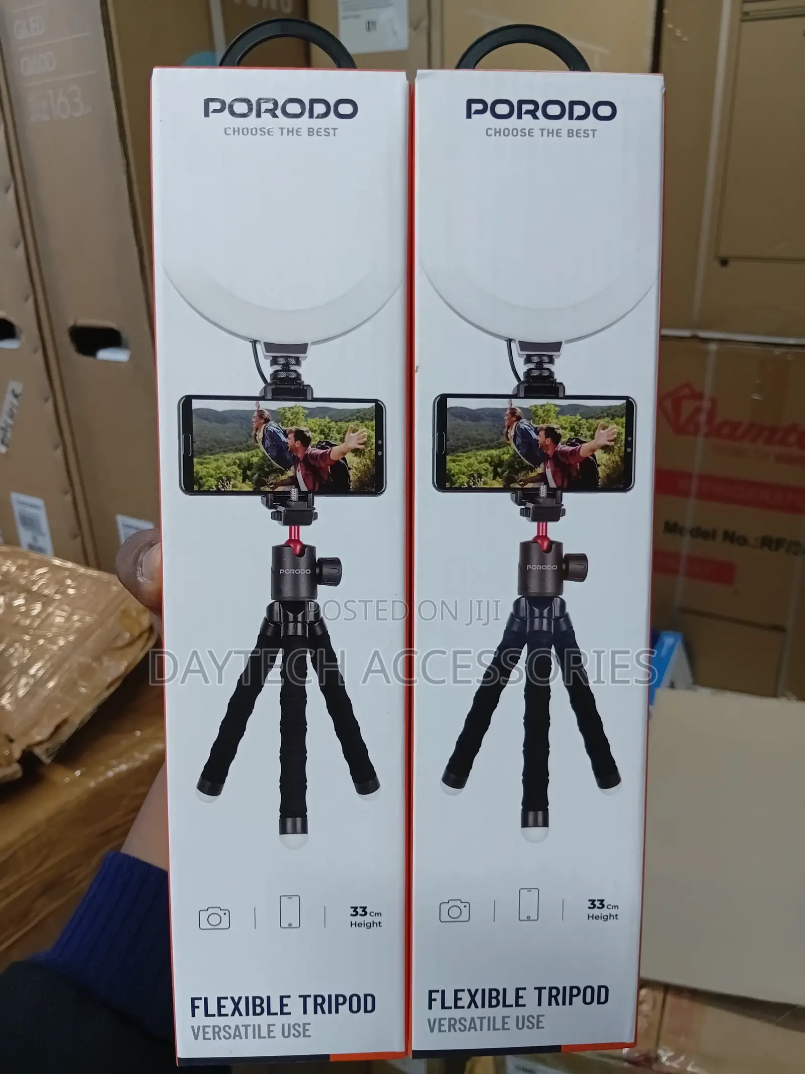 Porodo Flexible Versatile Phone Tripod Stand 33cm for Shooting Videos