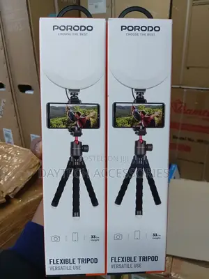 Porodo Flexible Versatile Phone Tripod Stand 33cm for Shooting Videos