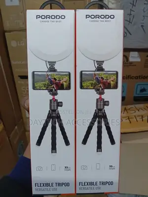 Porodo Flexible Versatile Phone Tripod Stand 33cm for Shooting Videos
