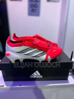 Predator Elite Fold Over Tongue Fg Boots Black White Red