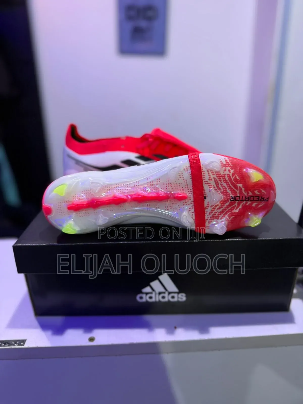 Predator Elite Fold Over Tongue Fg Boots Black White Red
