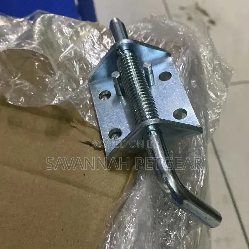Spring-Loaded Barrel Bolt Latch Locks With Zinc-Plated Metal Finish